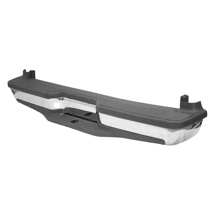 Ford Explorer Rear Bumper Assembly Includes Pads/Brackets/Hardware/Lic. Lamp Bright W/Gray Pads W/O Bu Sens. - FO1101136