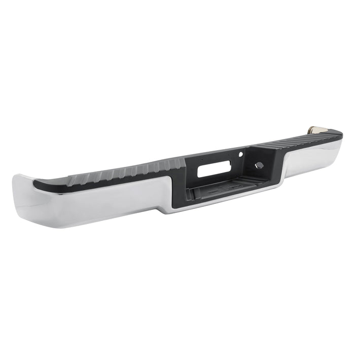 Ford F-150 Rear Bumper Assembly New Design W/O Sensor Complete Assembly Pull-Bar Design Bright - FO1103125