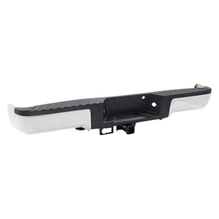 Ford F-150 Rear Bumper Assembly W/O Sensors W/Towing Upgd Pyld W/Lic Lamps Chrome - FO1103164