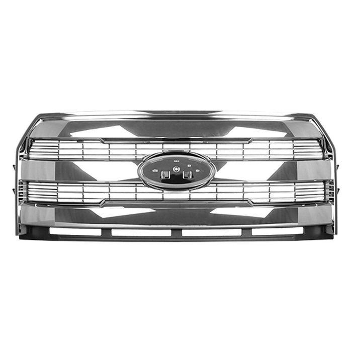 Ford F-150 Grille W/O Front View Camera Chrome Surround/Mesh Insert Assembly Crew Cab Pickup/Extended Cab Pickup - FO1200607