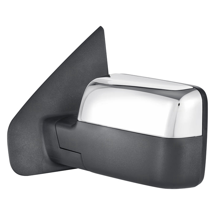 Ford F-150 Driver Side Door Mirror Power Heated W/Signal W/O Puddle Lamp W/Memory W/O Auto Dimmer Chrome Assembly - FO1320334