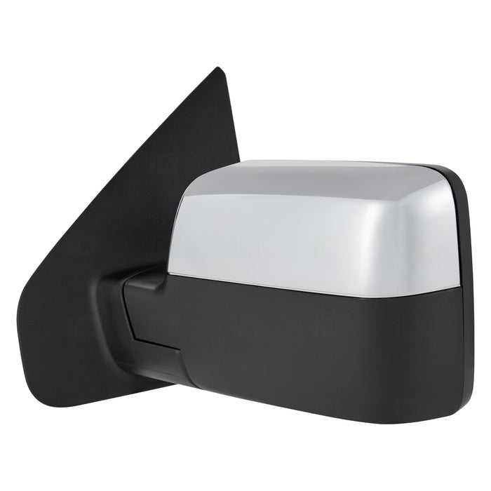 Ford F-150 Driver Side Door Mirror Power Heated W/Signal Lamp W/O Puddle Lamp W/Auto Dimmer Chrome Assembly - FO1320357
