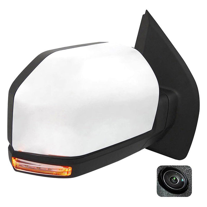 Ford F-150 Passenger Side Door Mirror Standard W/Side View Camera W/Blis W/Spot Lamp Chrome Assembly - FO1321594