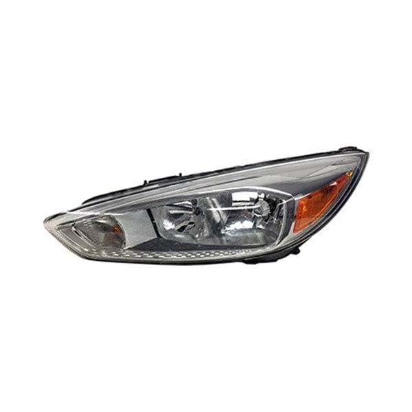 Ford Focus Driver Side Headlight Assembly Halogen Aluminum Bezel W/O Signature Lighting Bulb Drl Composite - FO2502339