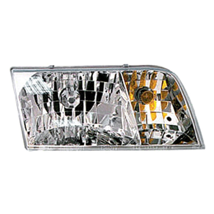 Ford Crown Victoria Passenger Side Headlight Assembly W/O Bulbs Or Sockets Original Lens Design Composite - FO2503146