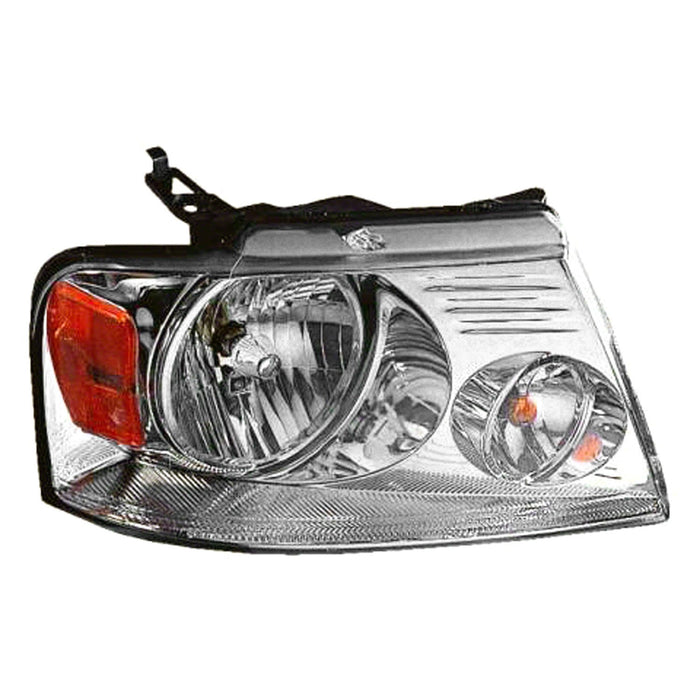 Ford F-150/Lincoln Mark LT Passenger Side Headlight Assembly W/Chrome Trim Composite - FO2503201