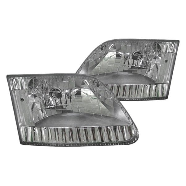 Ford Expedition/F-150/F-150 Heritage Harley-Davidson Edition/King Ranch/Lariat/XL/XLT/XL/XLT Headlight Set W/Clear Lens Diamond Design Performance Set - FO2505101