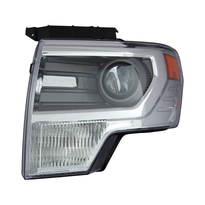 Ford F-150 Driver Side Headlight Lens Housing Hid Chrome Trim - FO2518120