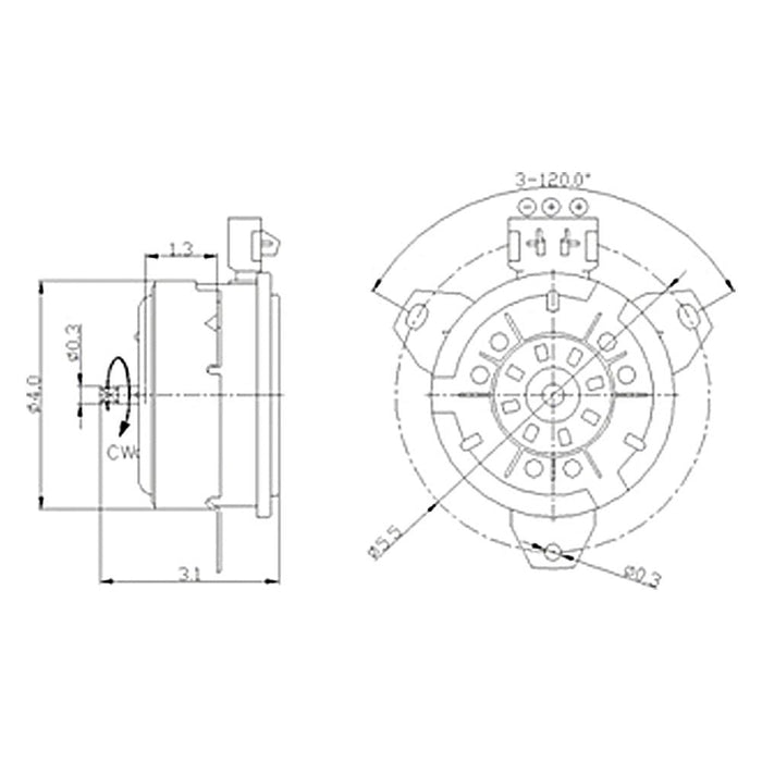Ford Taurus/Mercury Sable Engine Cooling Fan Motor Right Side - FO3116102