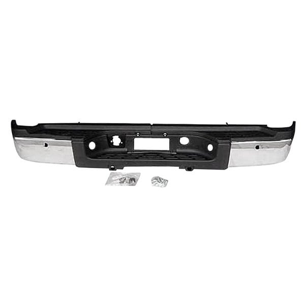 Chevrolet Silverado 2500/3500/GMC Sierra 2500/Sierra 3500 Rear Bumper Assembly Single Rear Wheels W/Rear Object Sensor W/O Sensor Components Chrome - GM1103151