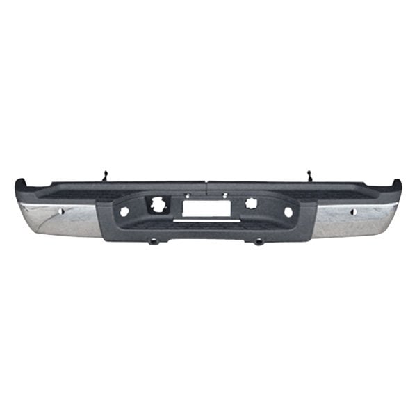 Chevrolet Silverado 2500/3500/GMC Sierra 2500/Sierra 3500 Rear Bumper Assembly Single Rear Wheels W/Rear Object Sensor W/O Sensor Components Chrome - GM1103165