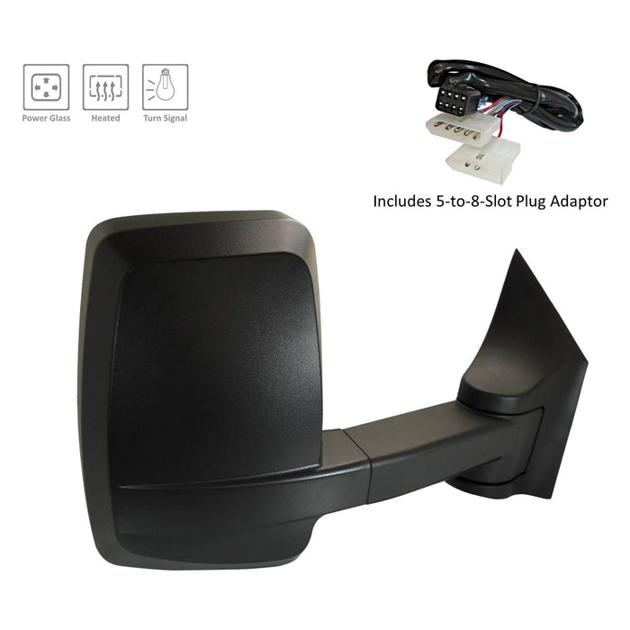Chevrolet Express 1500/2500/3500 Passenger Side Door Mirror Power Straight Long Arm W/Signal Lamp Assembly - GM1321531