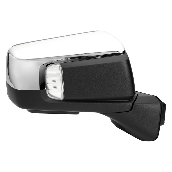 GMC Sierra 1500/1500 Limited Passenger Side Door Mirror Pwr Folding W/O Surround View Camera W/Blind Spot Chrome Assembly - GM1321631