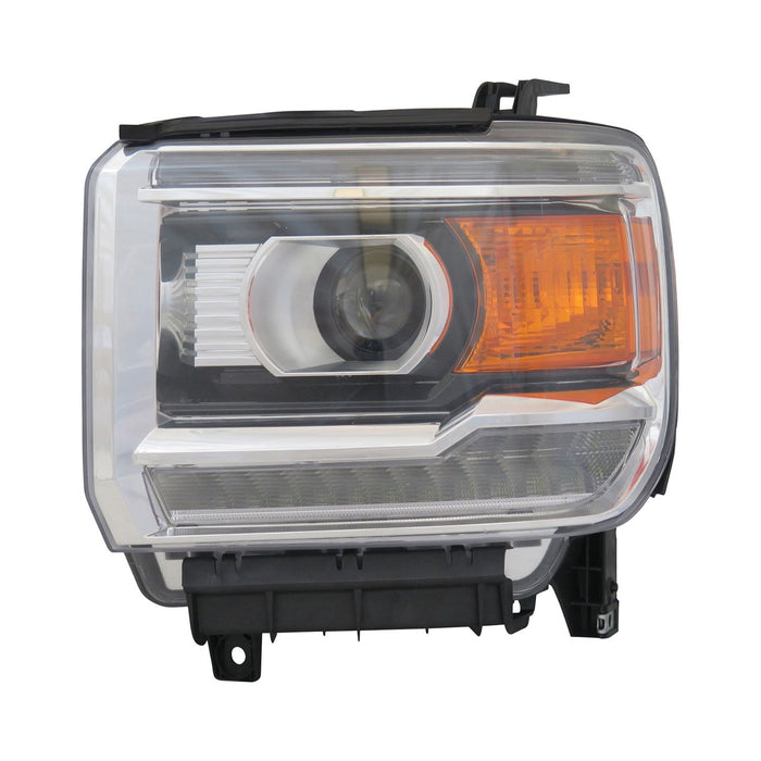 GMC Sierra 1500/1500 Limited/2500/3500 Driver Side Headlight Assembly Led Chrome Bezel Composite - GM2502390