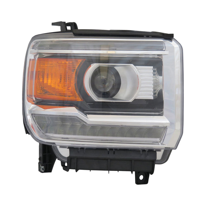 GMC Sierra 1500/1500 Limited/2500/3500 Passenger Side Headlight Assembly Led Chrome Bezel Composite - GM2503390