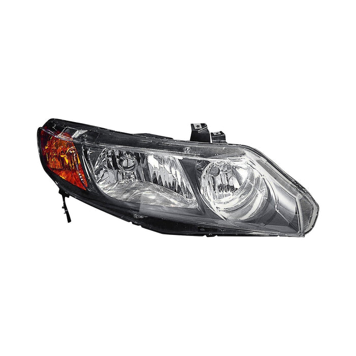 Honda Civic Passenger Side Headlight Assembly Includes Side Marker/Park/Signal Lamps W/O Bulbs Or Sockets Composite 4 Door Sedan - HO2503125