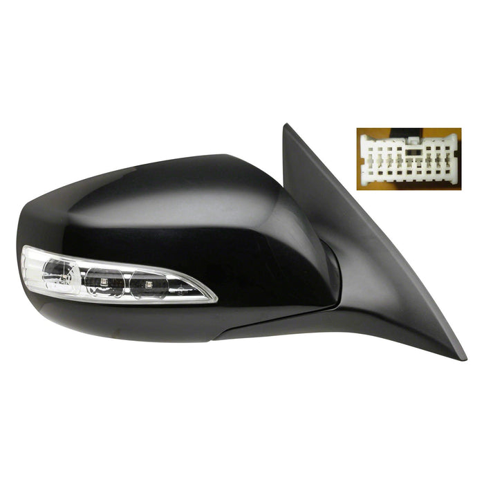 Hyundai Genesis Coupe Passenger Side Door Mirror Heated W/Side Repeater Lamps Assembly - HY1321193