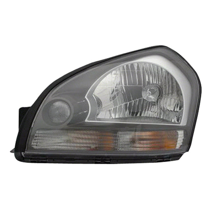 Hyundai Tucson Driver Side Headlight Assembly Clear Reflector Gray Bezel Composite - HY2502133