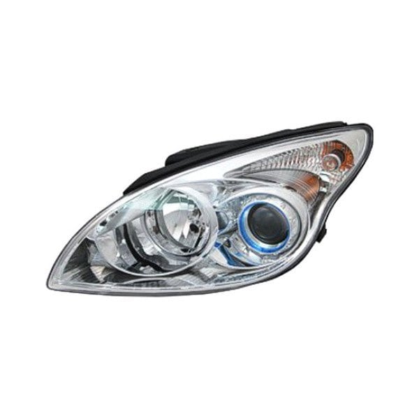 Hyundai Elantra Driver Side Headlight Assembly To 7-1-09 W/Chrome Ring Cornering Lamp Bezel Composite Hatchback - HY2502151