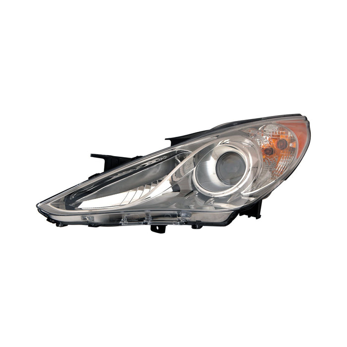 Hyundai Sonata Limited/SE Driver Side Headlight Assembly Halogen Type 2 Chrome Bezel Composite - HY2502157