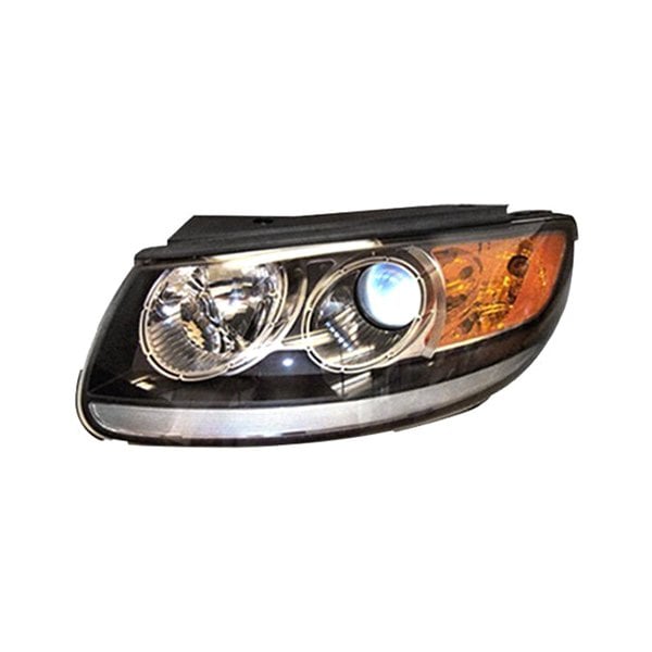 Hyundai Santa Fe Driver Side Headlight Assembly Halogen Clear Reflector Bezel Composite - HY2502166