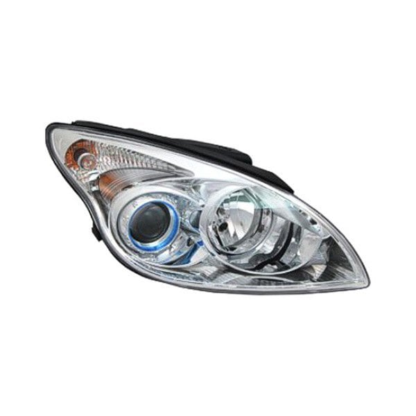 Hyundai Elantra Passenger Side Headlight Assembly To 7-1-09 W/Chrome Ring Cornering Lamp Bezel Composite Hatchback - HY2503151