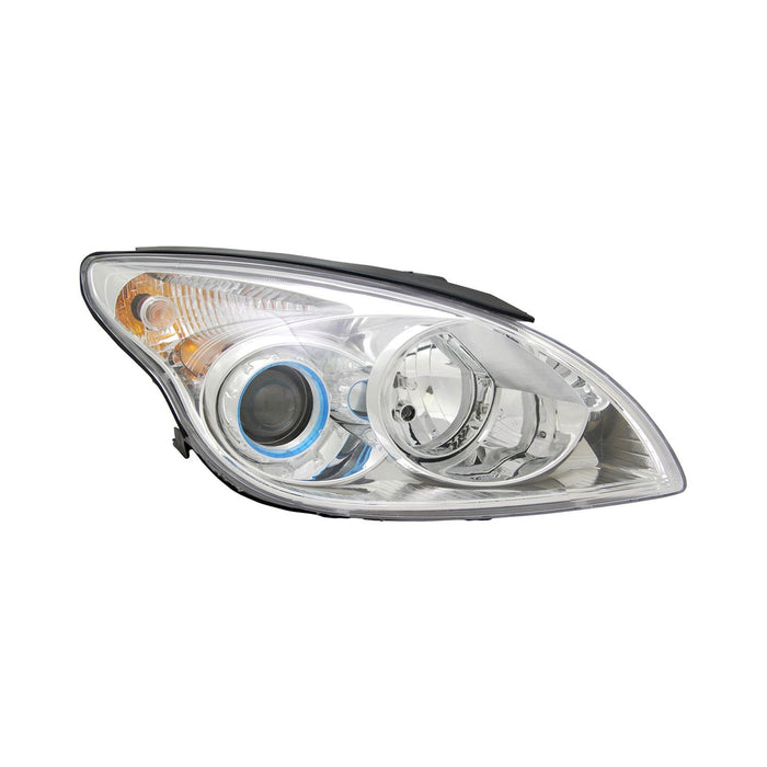 Hyundai Elantra Passenger Side Headlight Assembly From 7-1-09 W/O Chrome Ring Cornering Lamp Bezel Composite Hatchback - HY2503162