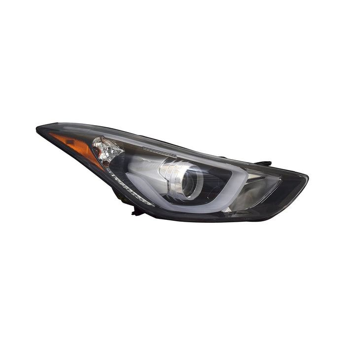 Hyundai Elantra Passenger Side Headlight Assembly Usa Built W/Led Position Lamp Composite - HY2503186