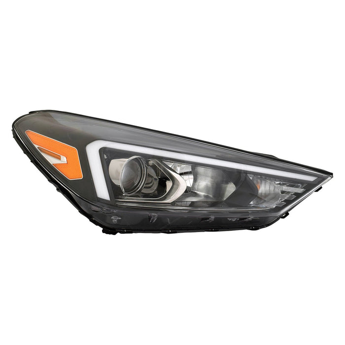 Hyundai Tucson Passenger Side Headlight Assembly Halogen W/O Led Position Lamp Composite - HY2503234