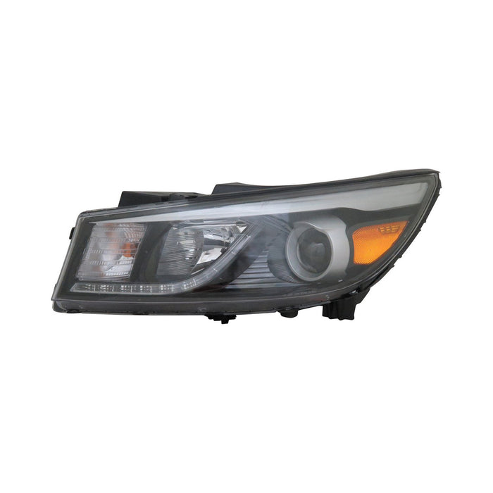 Kia Sedona SX/SX Limited/SXL Driver Side Headlight Assembly Halogen W/Jeweled Led Driver Running Lamp Composite - KI2502182