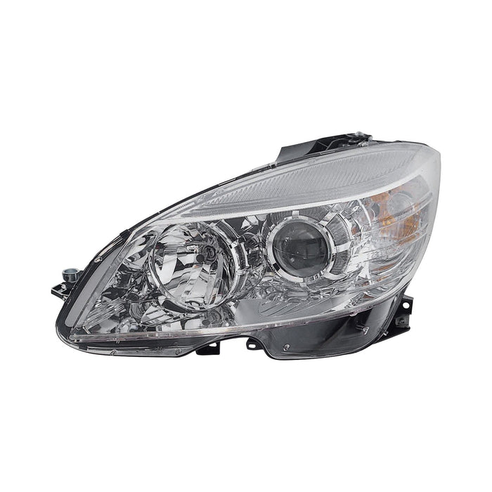 Mercedes-Benz C230/C250/C300/C350/C63 AMG Driver Side Headlight Assembly W204 Halogen From 2-9-07 Chrome Bezel Composite - MB2502163
