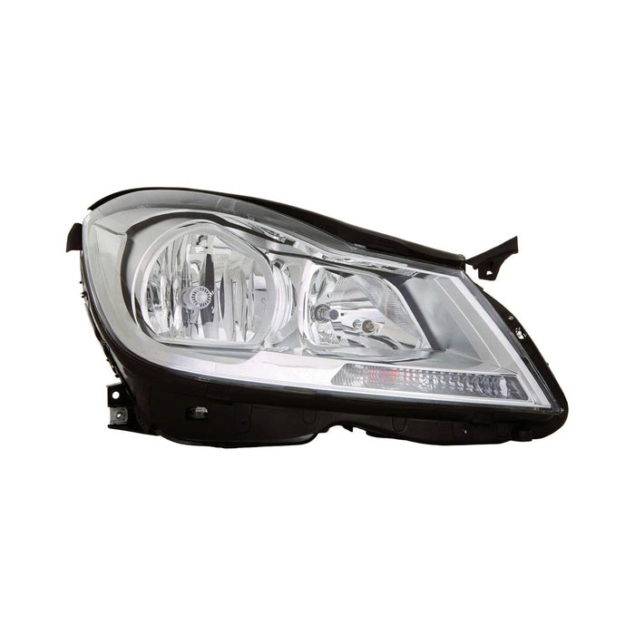 Mercedes-Benz C250/C350/C63 AMG Passenger Side Headlight Assembly W204 W/O Cornering Lamps Chrome Composite Sedan - MB2503187