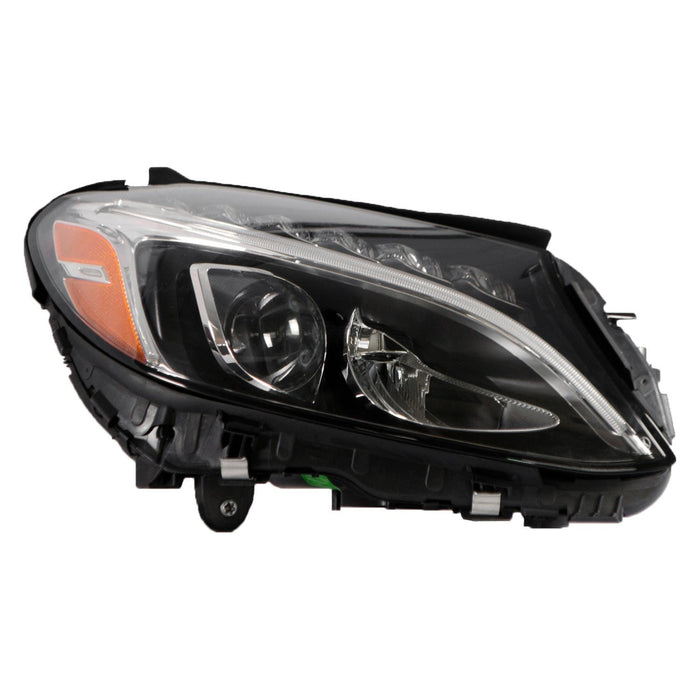 Mercedes-Benz C300 Passenger Side Headlight Assembly W205 Led W/O Cornering Lamps Composite Sedan - MB2503227