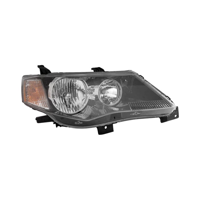 Mitsubishi Outlander Passenger Side Headlight Assembly Halogen Gloss Bezel Composite - MI2503162