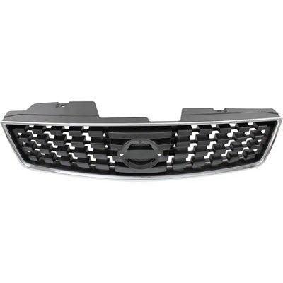 Nissan Sentra OEM Grille Painted Dark Silver Black With Chrome Frame 2.0L - 62070ZE90A