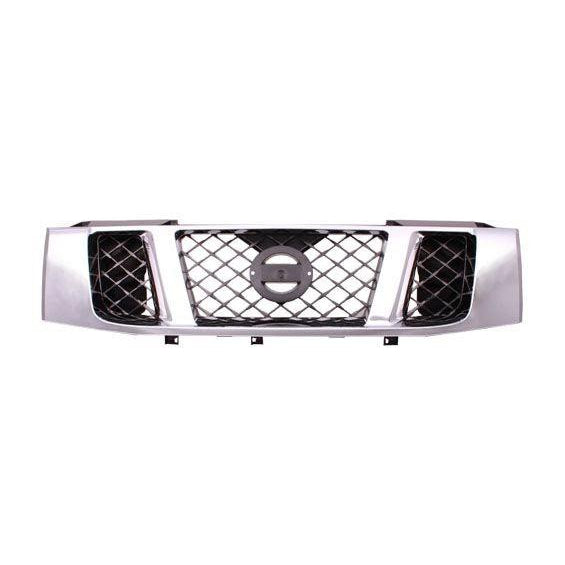 Nissan Titan Pickup OEM Grille Matte Black With Chrome Frame Le/Se - 62310ZR00A