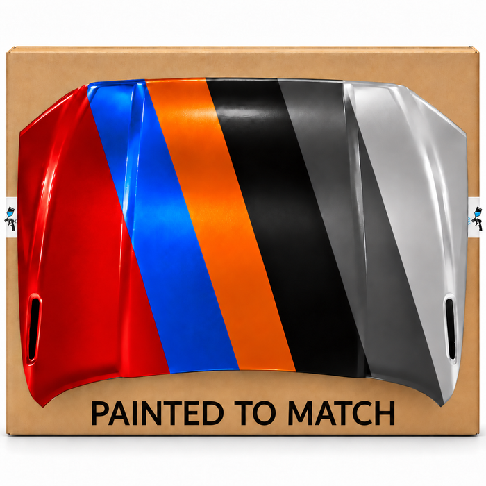 Ram 2500/3500 Hood Aluminum - CH1230334 — painted color options with Partify box. Colors shown are illustrative.