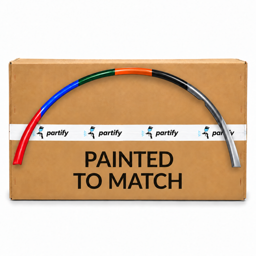 Dodge Durango Front Passenger Side Wheel Arch Molding - CH1291114 — painted color options with Partify box. Colors shown are illustrative.