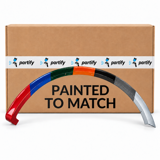 Ford F-150 Front Passenger Side Wheel Arch Trim - FO1291136 — painted color options with Partify box. Colors shown are illustrative.
