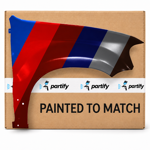 Honda CR-V Front Passenger Side Fender - HO1241156 — painted color options with Partify box. Colors shown are illustrative.