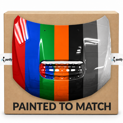 Subaru Impreza WRX / WRX STi Hood - SU1230135 — painted color options with Partify box. Colors shown are illustrative.