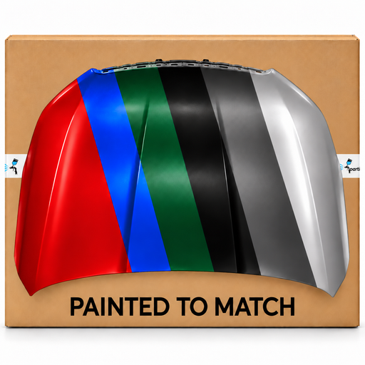 Subaru Forester Hood Steel - SU1230146 — painted color options with Partify box. Colors shown are illustrative.