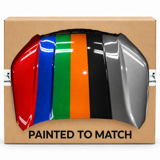 Subaru Forester Hood - SU1230156 — painted color options with Partify box. Colors shown are illustrative.