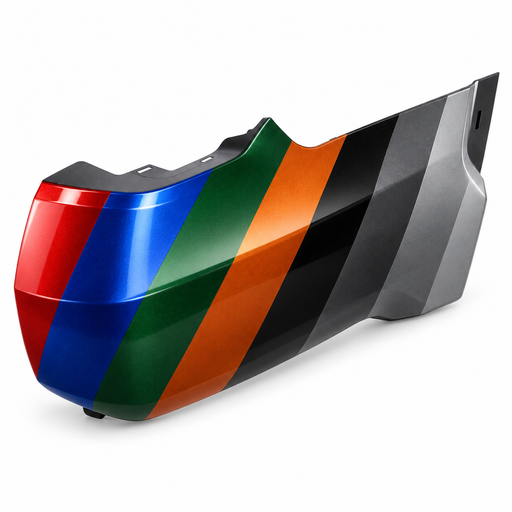 Toyota Tundra Rear Passenger Side Bumper W/Wheel Opening Mouldings W/O Parking Sensors - TO1117116 — painted color options. Colors shown are illustrative.