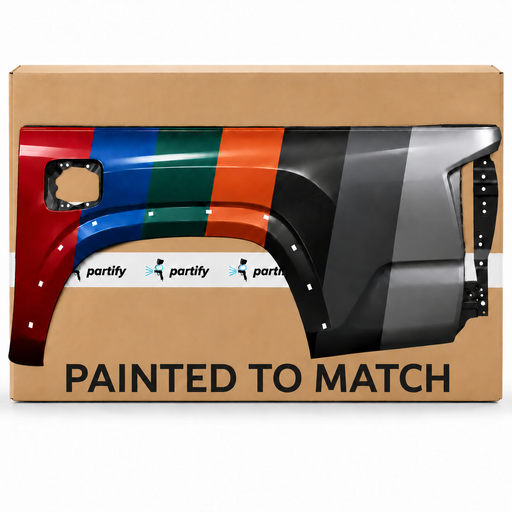 Toyota Tacoma Driver Side Truck Bed Panel W/Wheel Opening Mouldings 5 Foot Bed Outer Panel Assy - TO1756107 — painted color options with Partify box. Colors shown are illustrative.