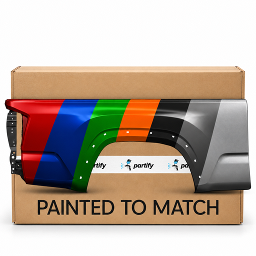 Toyota Tacoma Passenger Side Truck Bed Panel W/Wheel Opening Mouldings 6 Foot Bed Outer Panel Assy - TO1757109 — painted color options with Partify box. Colors shown are illustrative.