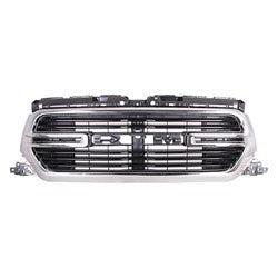 RAM Pickup RAM 1500 OEM Grille Chrome Surround With Black Billets With Camera Laramie/Big Horn Model - 68412152AC