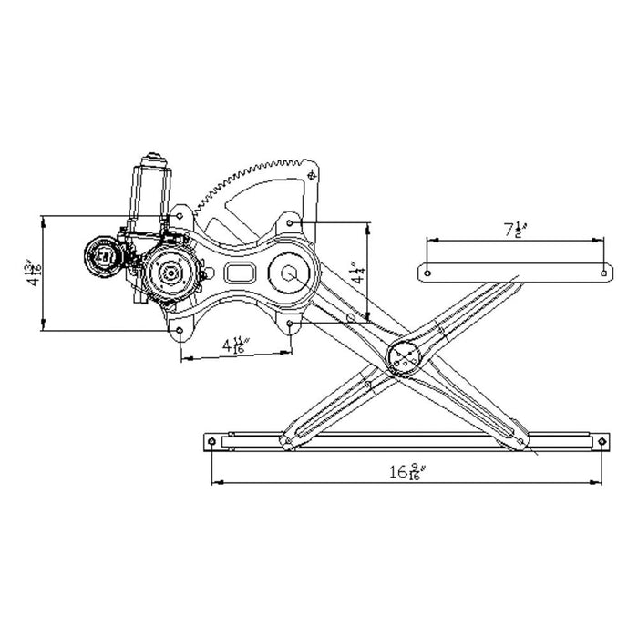 Toyota Corolla Front Passenger Side Window Regulator W/Power - TO1351139