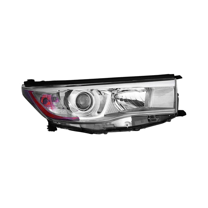Toyota Highlander Hybrid LE/Hybrid Limited/Hybrid XLE Passenger Side Headlight Assembly W/Smoked Chrome Accent Composite - TO2503225