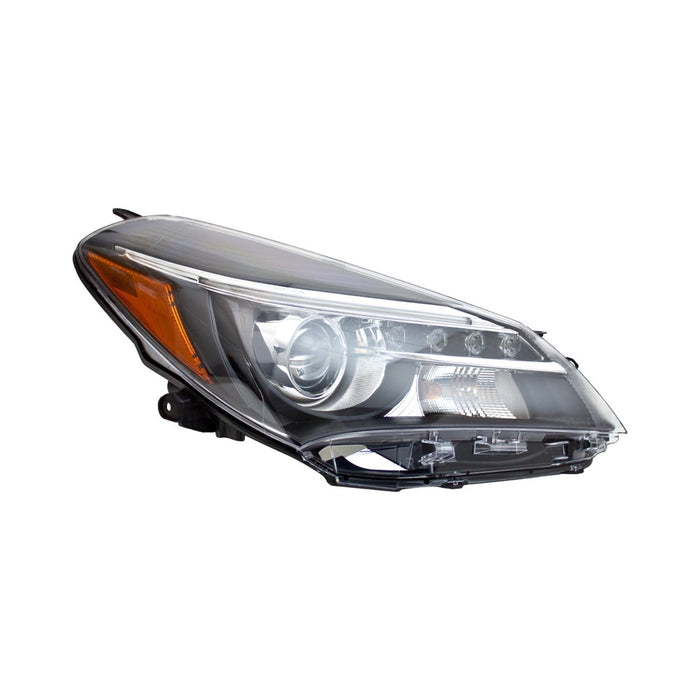 Toyota Yaris Passenger Side Headlight Lens Housing Projector Type W/Led Drl - TO2519151